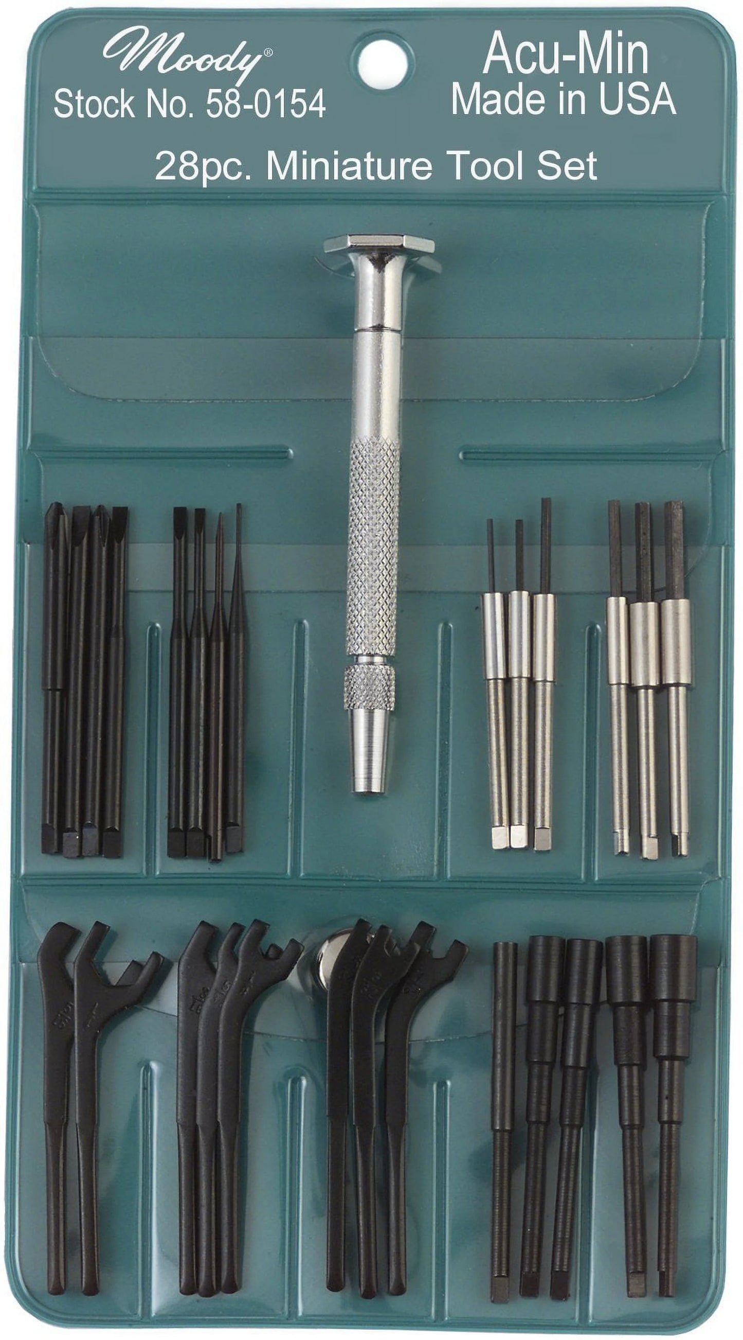 Moody Tools 58-0154 Stainless Steel Hex Screwdriver Set, 28-Piece