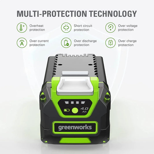 Greenworks G-MAX 40V 4.0 Ah Lithium-Ion Battery, High Performance, Fade-free Power