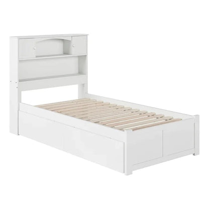 Leo & Lacey Urban Twin XL Storage Platform Bed in White