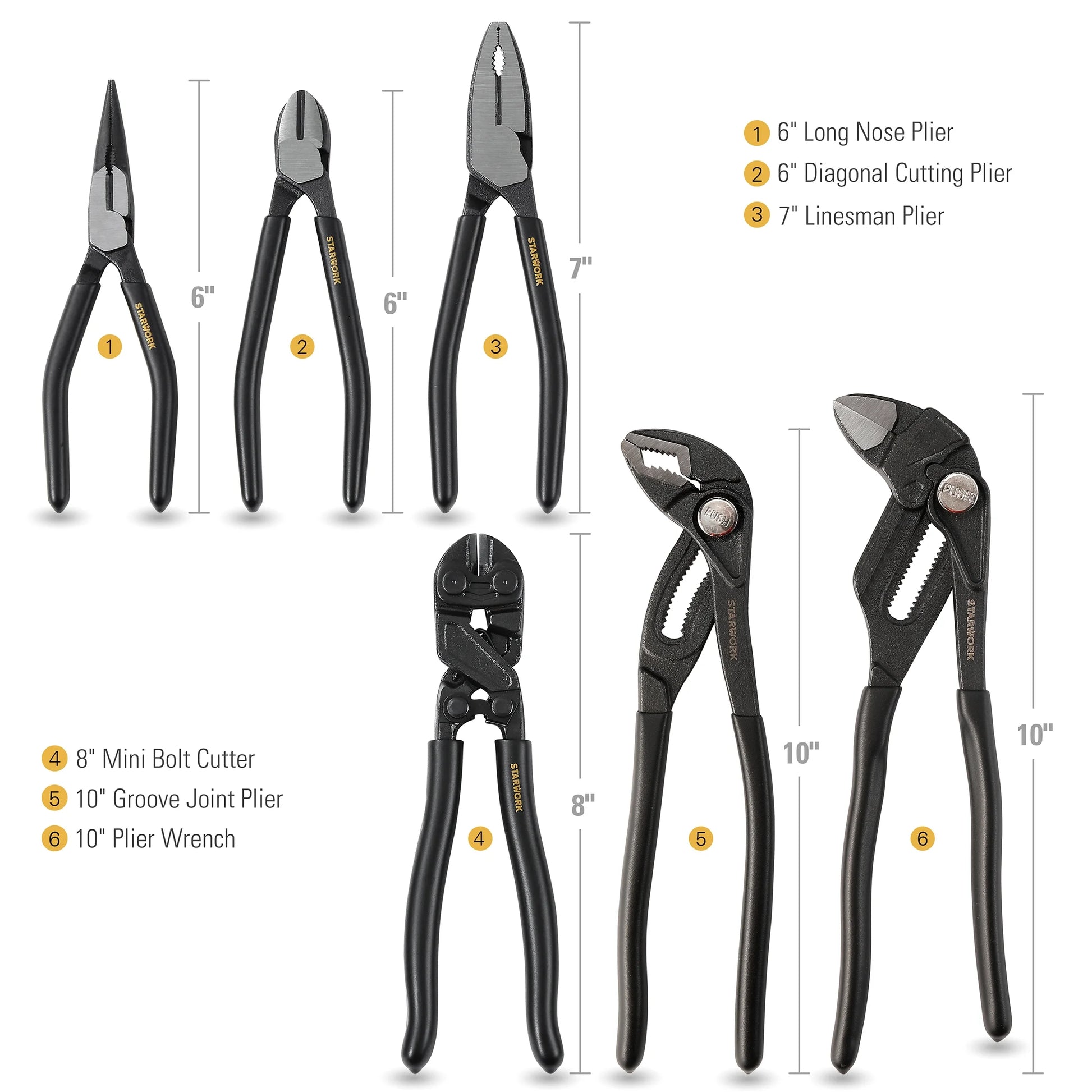 STARWORK TRUE MECHANIC 312-Piece Mechanics Tool Set and Socket Set, ProfessionalPliers Wrench Version SAE/Metric
