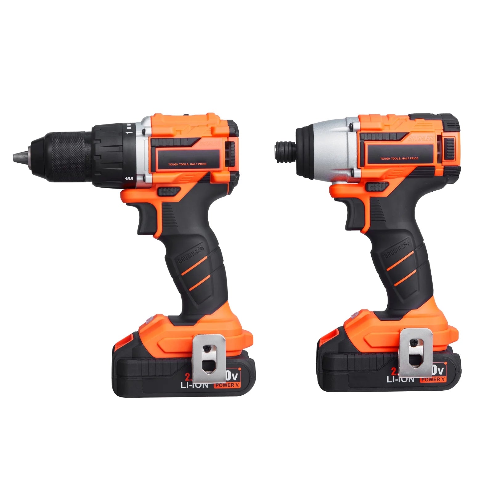 KFFKFF Instrument Set, Cordless 20V Maximum 2-Instrument Set, Incorporating 1/2 inch Impact Drill and 1/4 inch Impact Driver, Compact Wireless Power Instrument Set with 4.0 Ah Batteries, Bolts