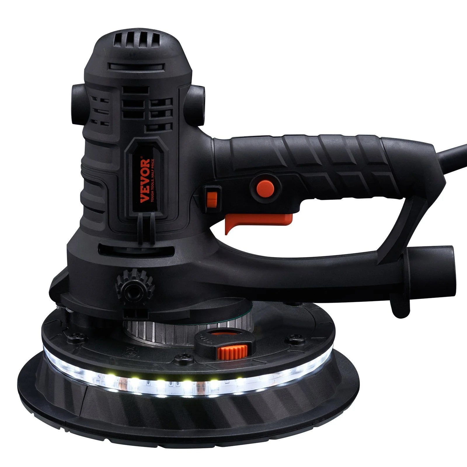 800W Electric Drywall Sander with Dust Extraction, Adjustable RPM 1200-2300, Brush Motor for Efficient Wall Sanding & Polishing