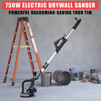 Towallmark 750W 7 Amp, Drywall Sander Electric, Popcorn Ceiling Removal Tool, 7 Speed 900-1800 RPM, with 14 Sanding Discs, Extendable Handle, Dust Hose Storage Bag