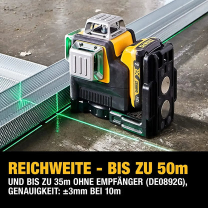 DeWalt DW089LG 12V Max Laser Level, 3-Way 360 Green Degrees Professional Architectural Laser, Rotary and Linear Laser Levelsfor Laser for Home Renovation Layout or Architectural Design