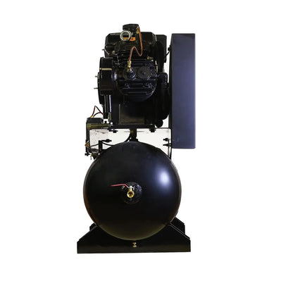 EMAX EGES1430ST 14 HP 30 Gallon 24 CFM 3-Cylinder Truck Mount Solid Cast Iron Pump Gas-Powered Air Compressor with Electric Start KOHLER Command Pro Engine