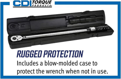 CDI Torque Products 2502MRPH 3/8-Inch Drive Adjustable Micrometer Torque Wrench, Torque Range 30 to 250-Inch-Pounds