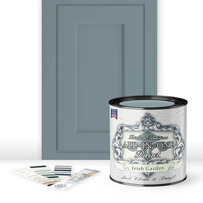 ALL-IN-ONE Paint, 2 Quart Cabinet Paint Bundle and Tool Kit - Cashmere (true white)