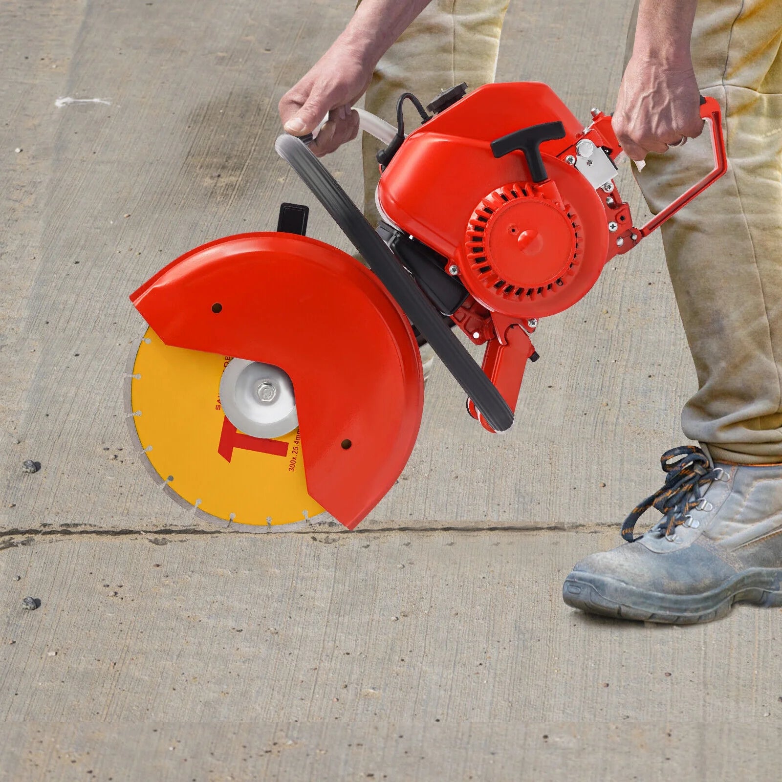 2 Stroke 78.5CC Gas Power Cement Concrete Cut off Saw Cutting Tool W/Blade Red