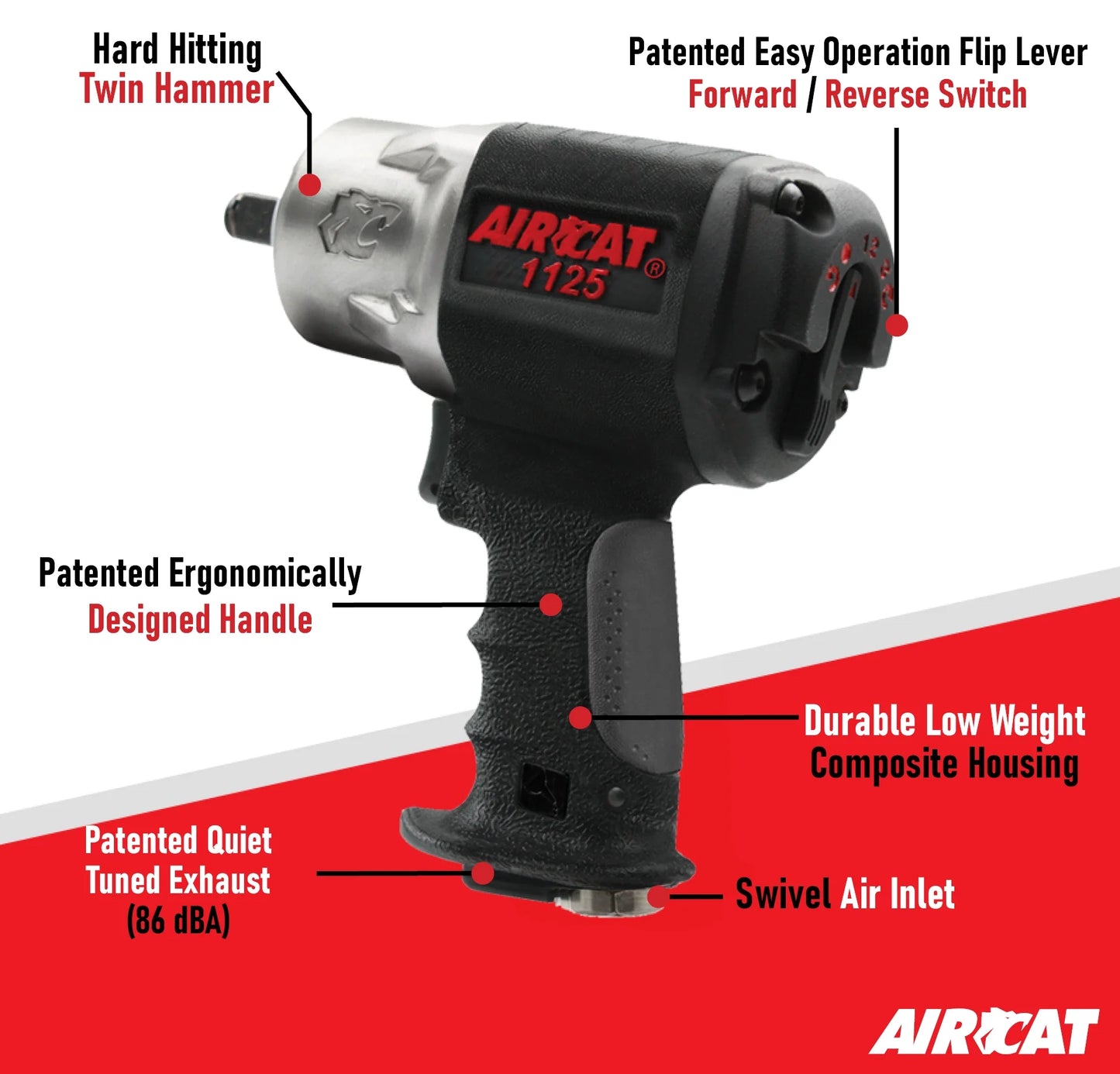 AirCat 1/2" Full Power Low Weight Magnesium Impact