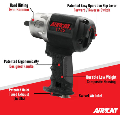 AirCat 1/2" Full Power Low Weight Magnesium Impact