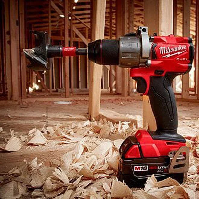 Milwaukee M18 Fuel 1/2" 18V Brushless Hammer Drill Driver 2804-22 with (2) 5Ah Batteries, Charger, & Tool Case