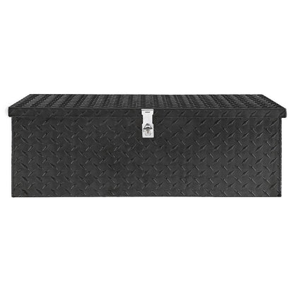 30? Aluminum Truck Tool Box with Lock Trailer Pickup Underbody Truckbed Storage, Black