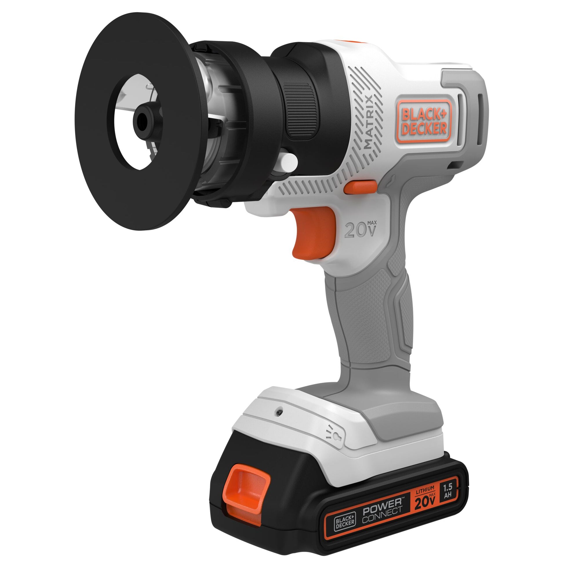 BLACK+DECKER 20V MAX* Matrix Cordless Combo Kit, 6-Tool, White And Orange, (BDCDMT1206KITWC)