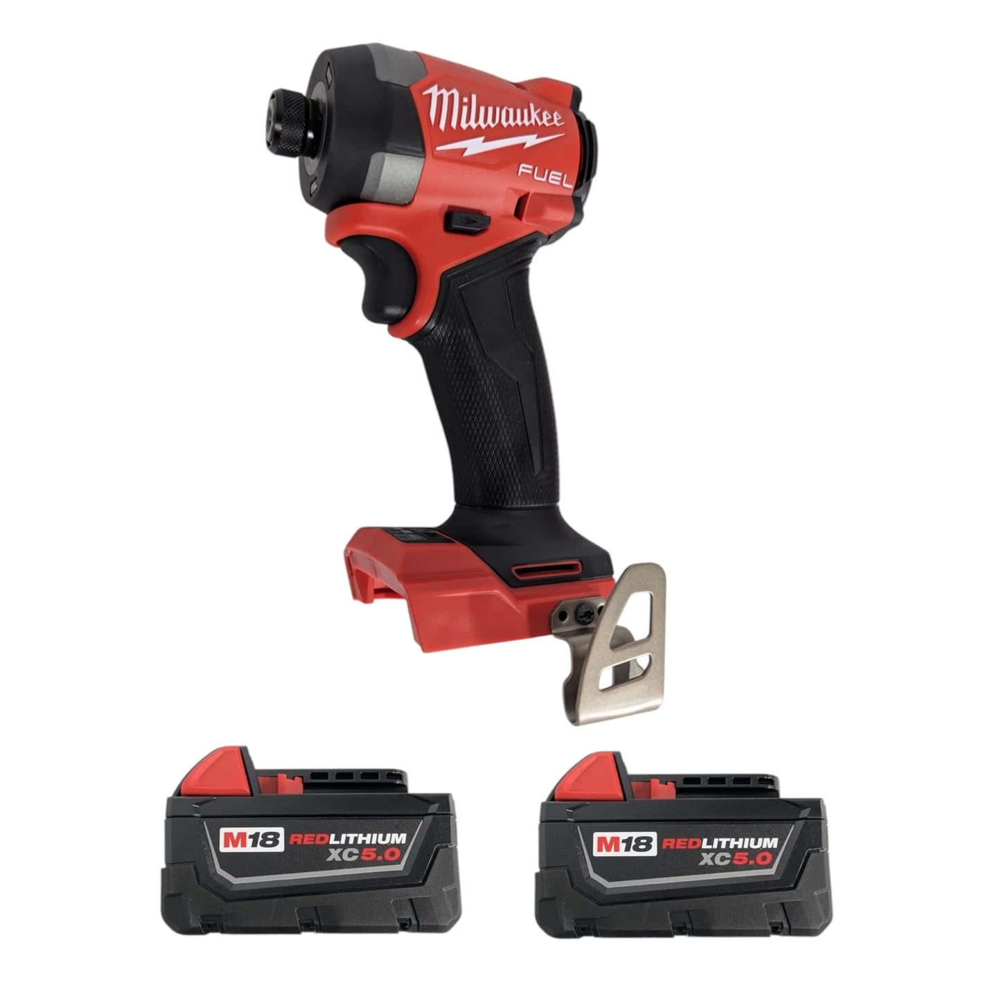 Milwaukee M18 FUEL 1/4" Hex Impact Driver Kit - 18V Brushless Cordless Driver with 2 x 5.0Ah Batteries, Charger, and Case (Model 2953-22)