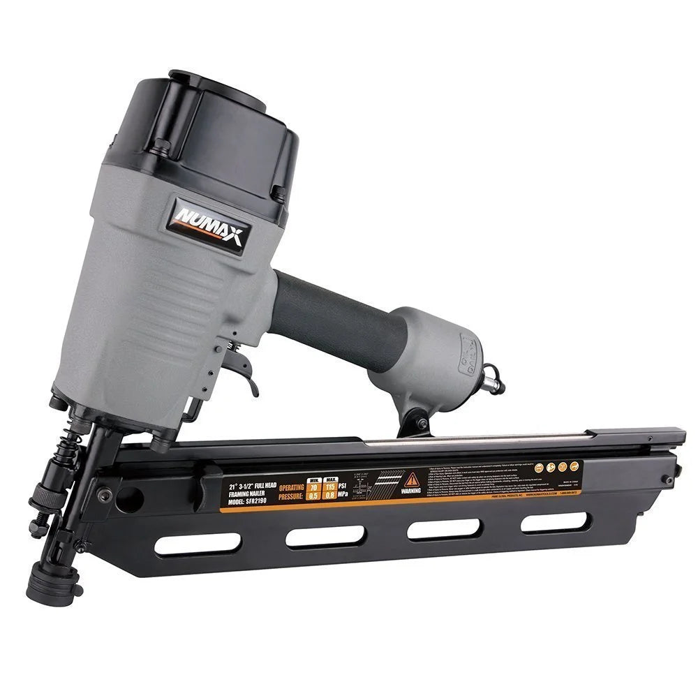 NuMax SFRPNCK Pneumatic 21 Degree Framing Nailer and Mini Palm Nailer Kit (2-Piece)