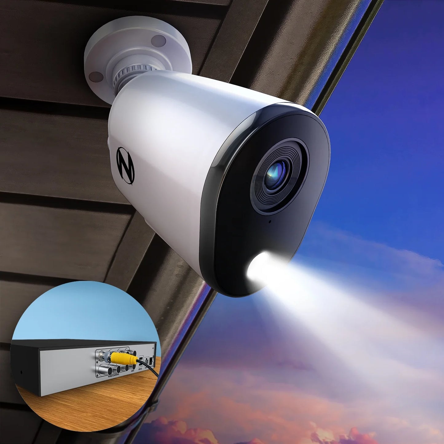 Night Owl 2-Way Audio 12 Channel DVR Security System with 1TB Hard Drive and 4 Wired 1080p Deterrence Cameras
