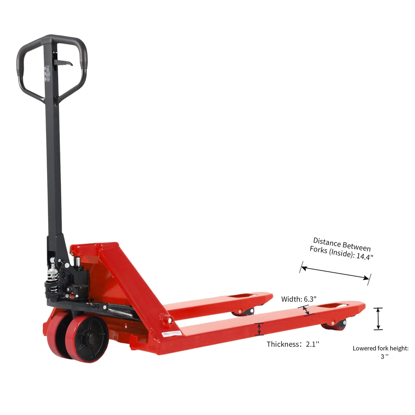 Tory Carrier 5500lb with 48"X27" Fork Hand Manual Pallet Jack Truck Orange