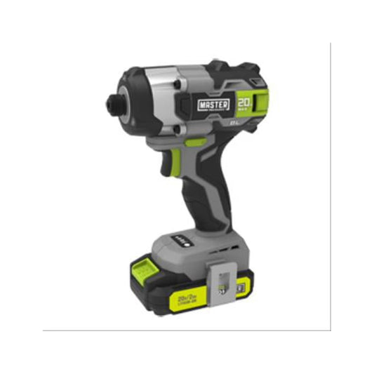 Master Mechanic ML-IS50GD-200 20-Volt Compact Cordless Impact Driver Kit, Brushless Motor, (2) Batteries - Quantity 4