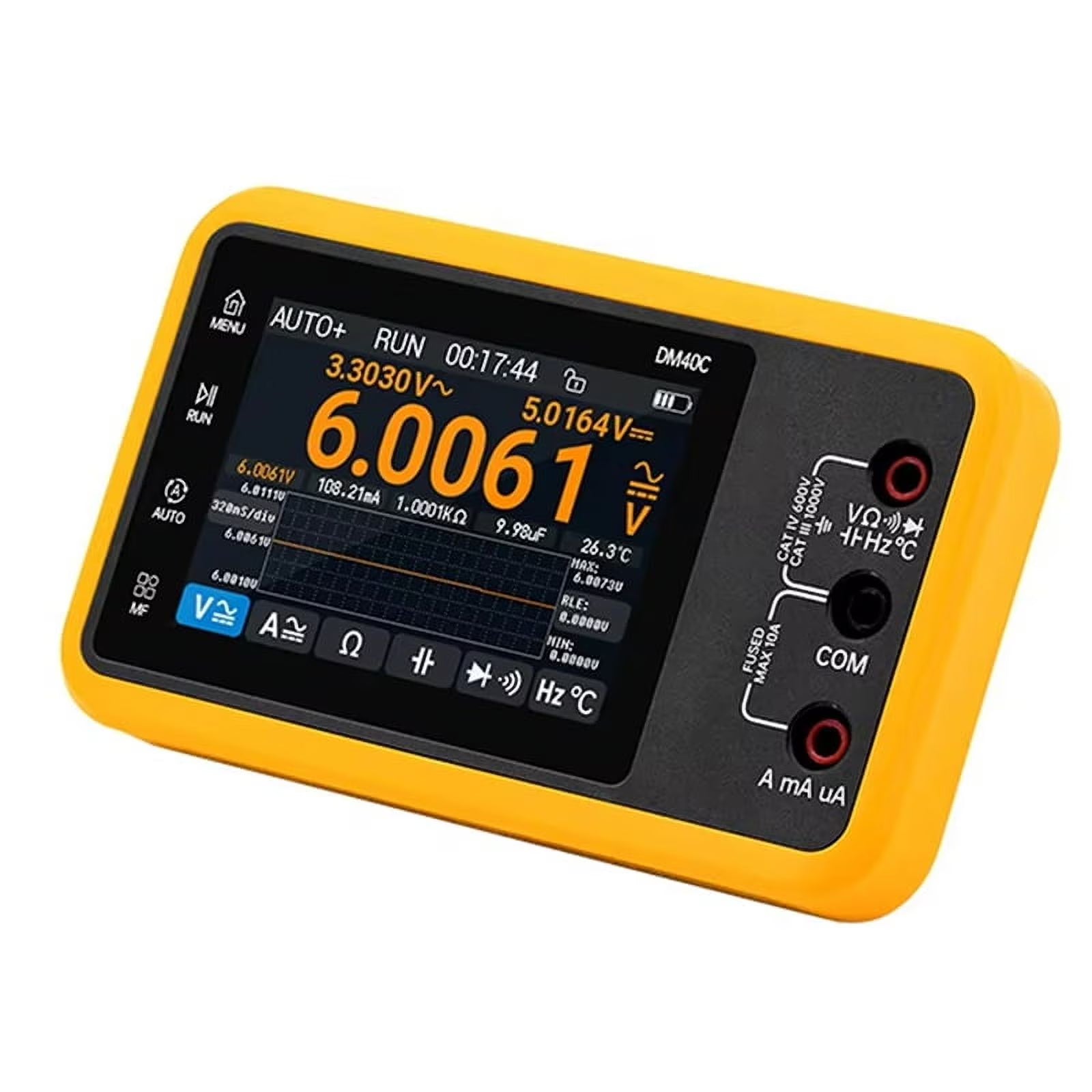 DM40 Digital Oscilloscope Multimeter Signal Generator 50M Sample Rate Voltage Diode Handheld Automotive Tools,E