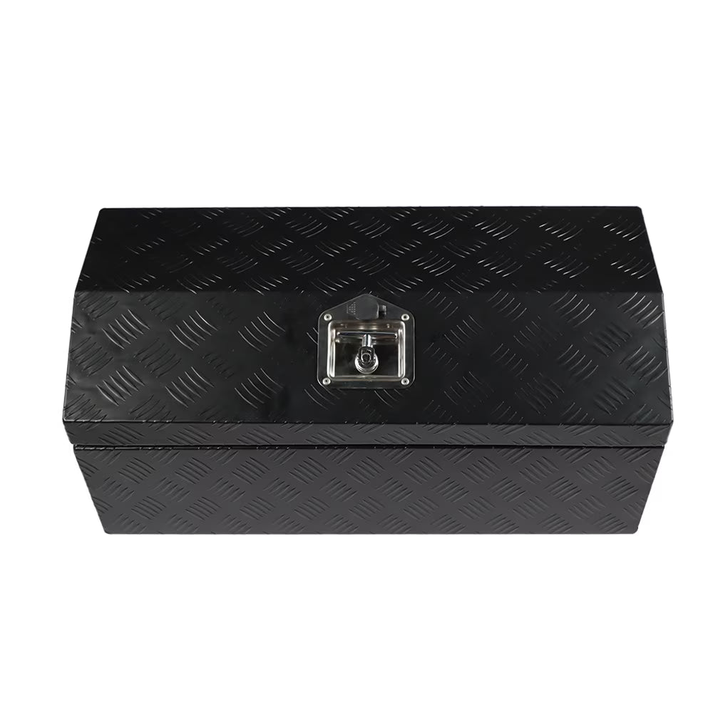 SEBLAFF 30 in Aluminum Pickup Truck Trailer Lathe Tool Box Storage Box for ATV Storage Truck Pickup RV 29.92in (L) x 13.15in (W) x 13.46in (H) Black
