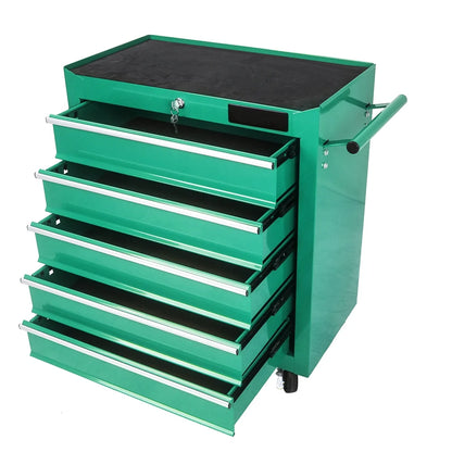 Tool Cart 5-Drawer, Tool Box with Wheels, Rolling Tool Chest, Multifunctional Tool Cart, Tool Storage Organizer Trolley with Interlock System, Mechanic Tool Storage Cabinet, for Garage