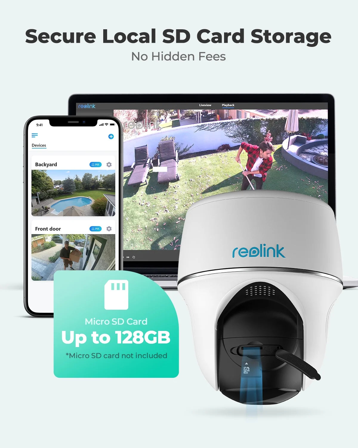 Reolink Argus 5MP PT Outdoor Wireless Battery Wifi Security Camera Night Vision 2-Way Talk Add Solar