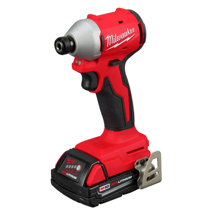 Milwaukee 3650 18V Impact Driver 1/4 in Hex Drive Battery Included 1700 in-lb, 3600 RPM, 2 Piece
