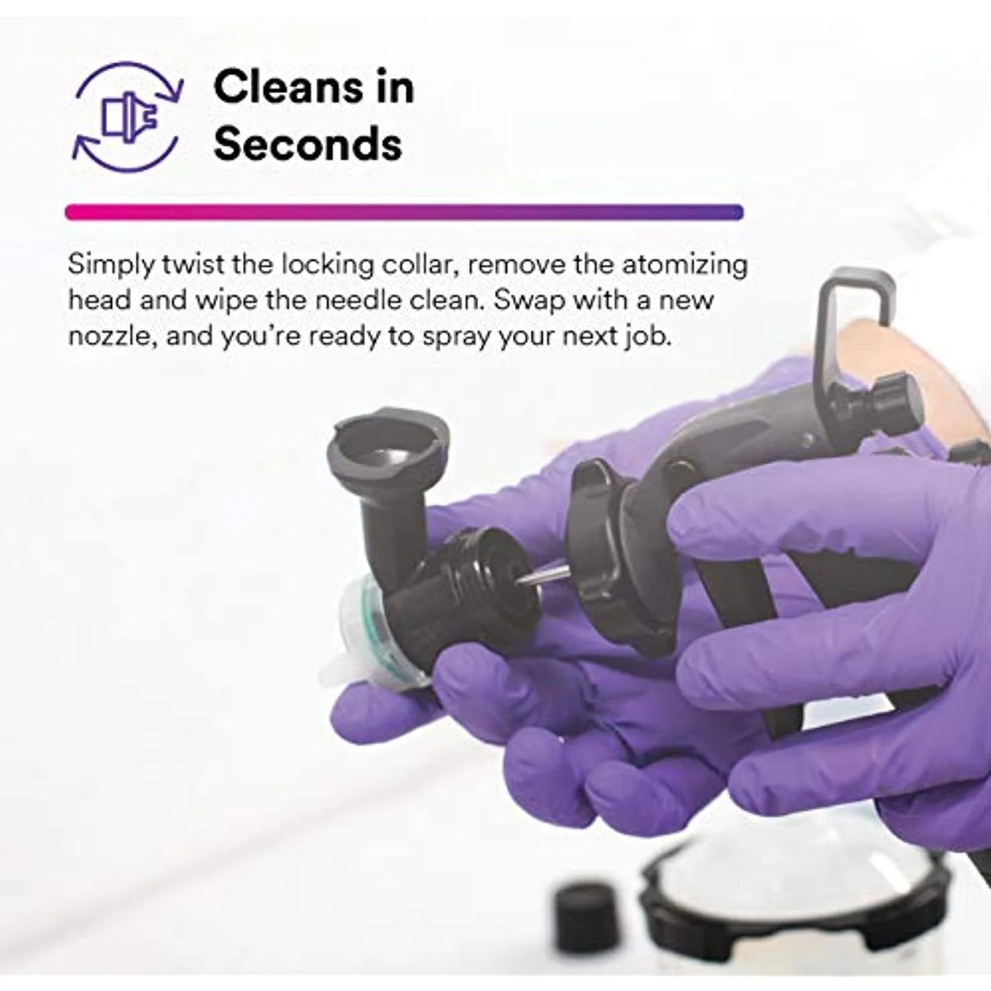 3M Performance Spray Gun Starter Kit, 26778, Includes PPS 2.0 Paint Spray Cup System, 15 Replaceable Gravity HVLP Atomizing Heads, Air Control Valve