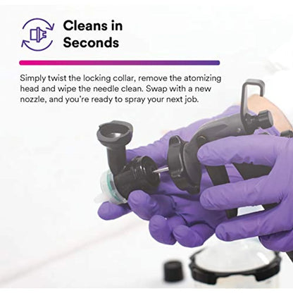 3M Performance Spray Gun Starter Kit, 26778, Includes PPS 2.0 Paint Spray Cup System, 15 Replaceable Gravity HVLP Atomizing Heads, Air Control Valve