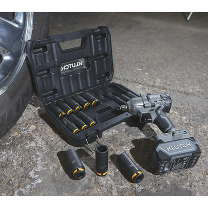 Klutch 1/2in. Impact Wrench, KLiQ 20V, 500 Ft./Lbs. Breakaway Torque, Brushless, Cordless, Bare Tool