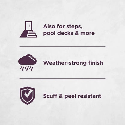 Valspar 1669282 Floor, Patio Wood and Concrete Anti-Skid Paint, 124 fl oz