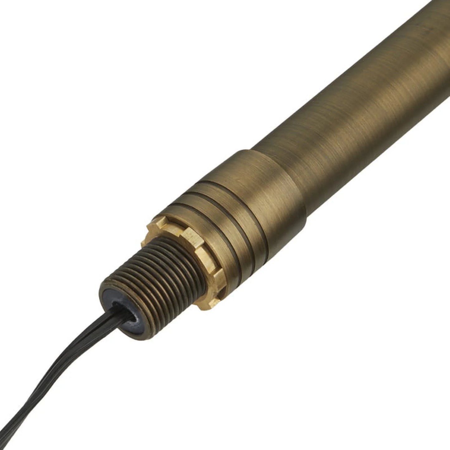 VOLT Flat Hat 12V Brass Path Light (7" Shade, 25" Tall)