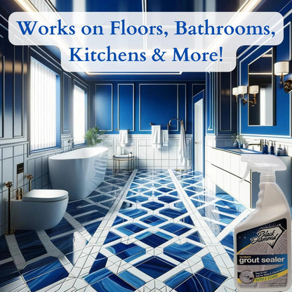 Black diamond stoneworks ultimate grout sealer: stain sealant protector for tile, marble, floors, showers and countertops.