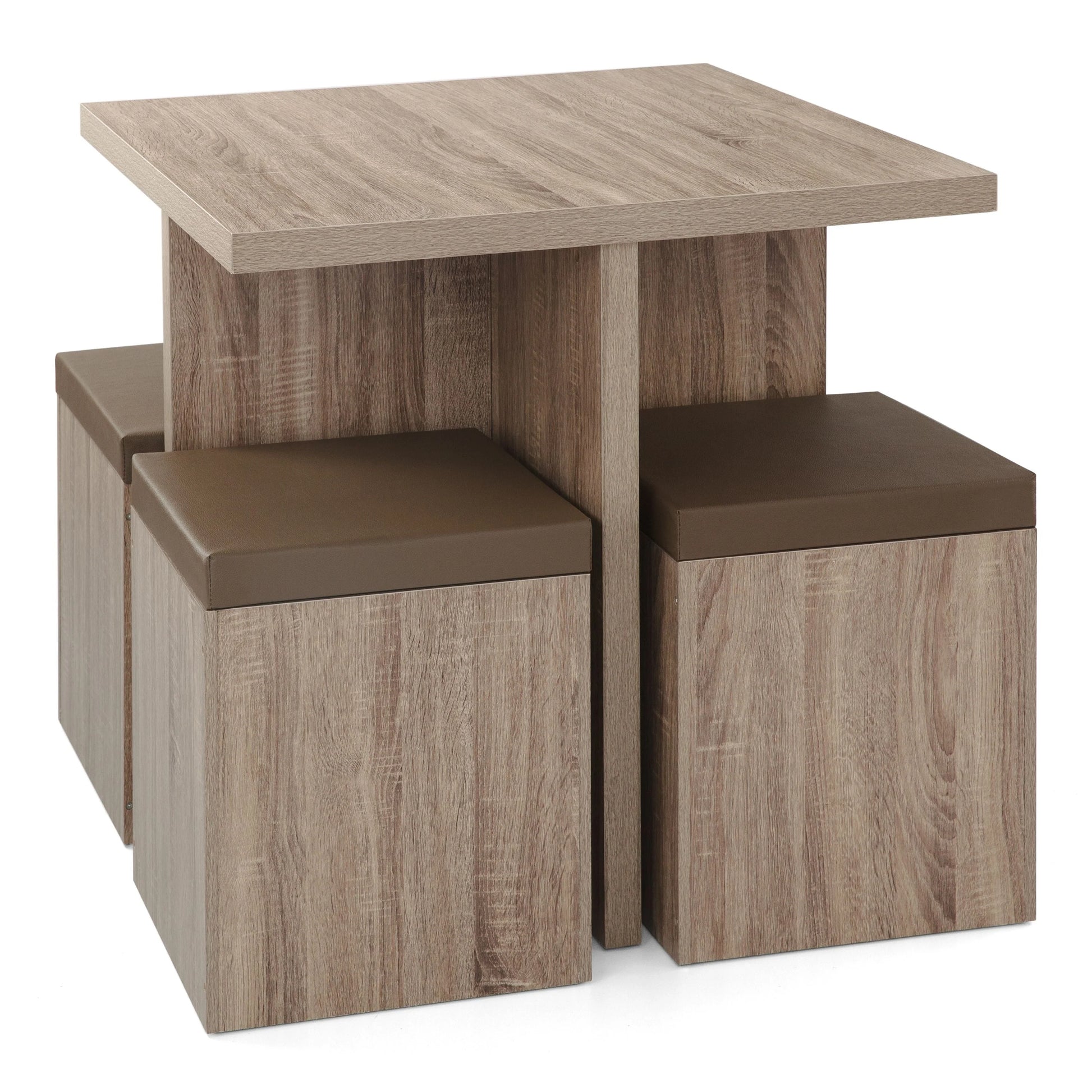 Mainstays 5-Piece Dexter Dining Room/Kitchen Set with Storage Ottoman, Multiple Colors