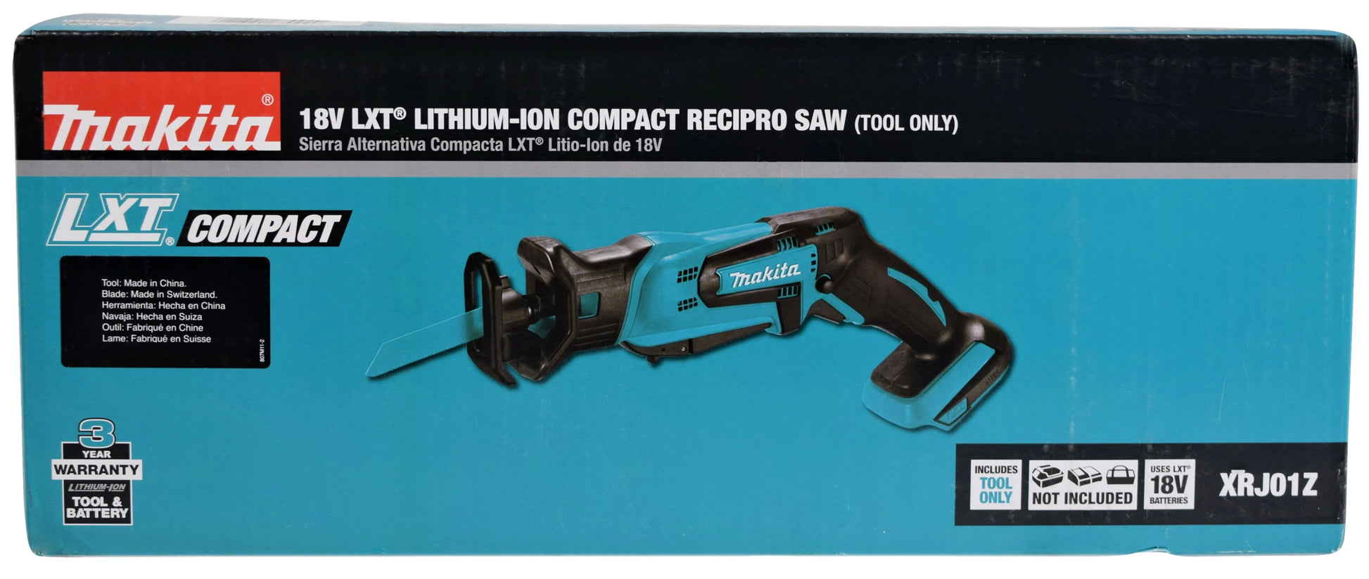 Makita XRJ01Z - LXT 1/2" 18V Cordless Variable Speed Rear-Handle Compact Reciprocating Saw Bare Tool