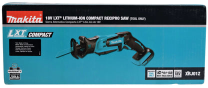 Makita XRJ01Z - LXT 1/2" 18V Cordless Variable Speed Rear-Handle Compact Reciprocating Saw Bare Tool