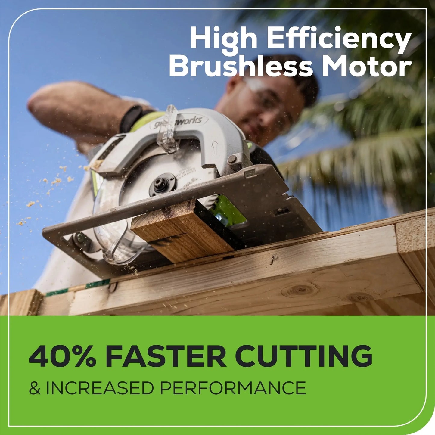 Greenworks 24V 7-1/4-inch Brushless Circular Saw, Battery Not Included, 1501202AZ