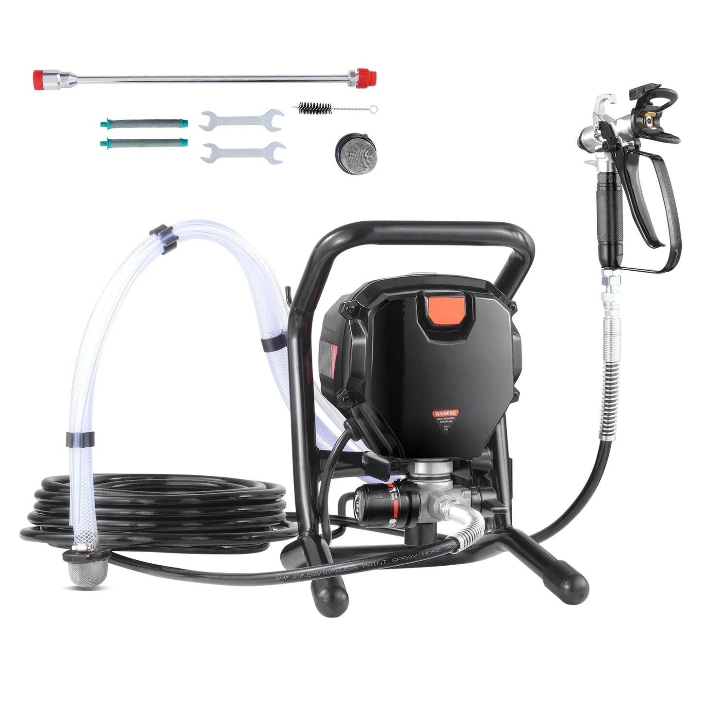 KFFKFF KFFKFF Electric Airless Paint Sprayer, 750W 3000PSI, Ideal for Indoor & Outdoor Furniture, Walls, and Fences, Portable Handheld Sprayer Ensures Smooth & Uniform Coverage