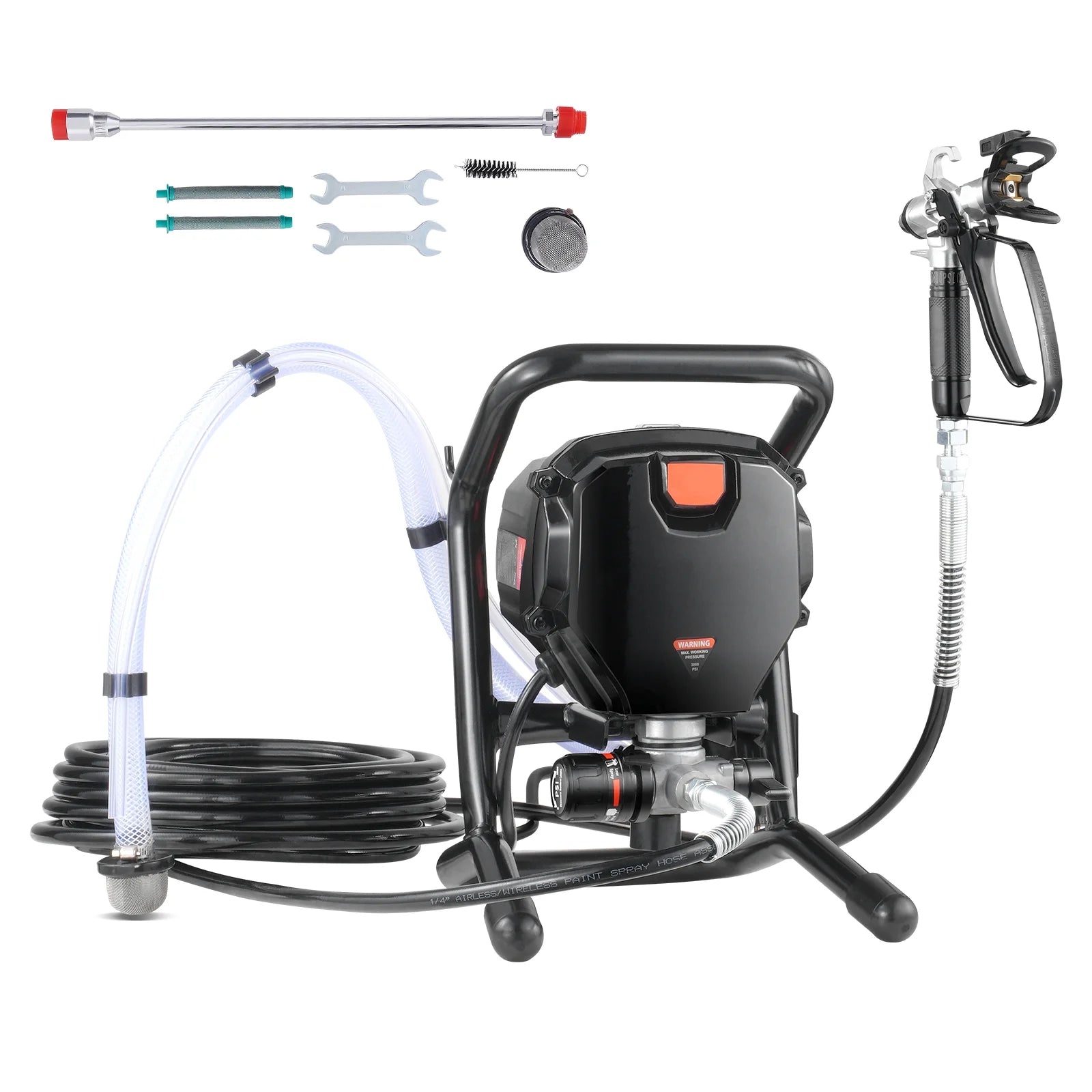 KFFKFF KFFKFF Electric Airless Paint Sprayer, 750W 3000PSI, Ideal for Indoor & Outdoor Furniture, Walls, and Fences, Portable Handheld Sprayer Ensures Smooth & Uniform Coverage