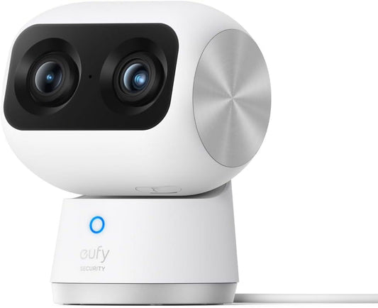 eufy Security Indoor Cam S350, Dual Cameras, 4K UHD Resolution Security Camera with 8? Zoom and 360? PTZ