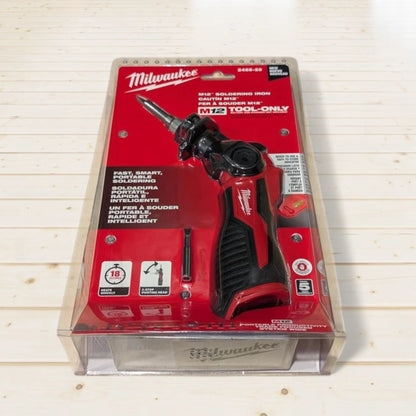 Milwaukee 2488-20 M12 Cordless Soldering Iron - Heats in 18 Seconds, Pivoting Head, REDLINK Indicator (Bare Tool)
