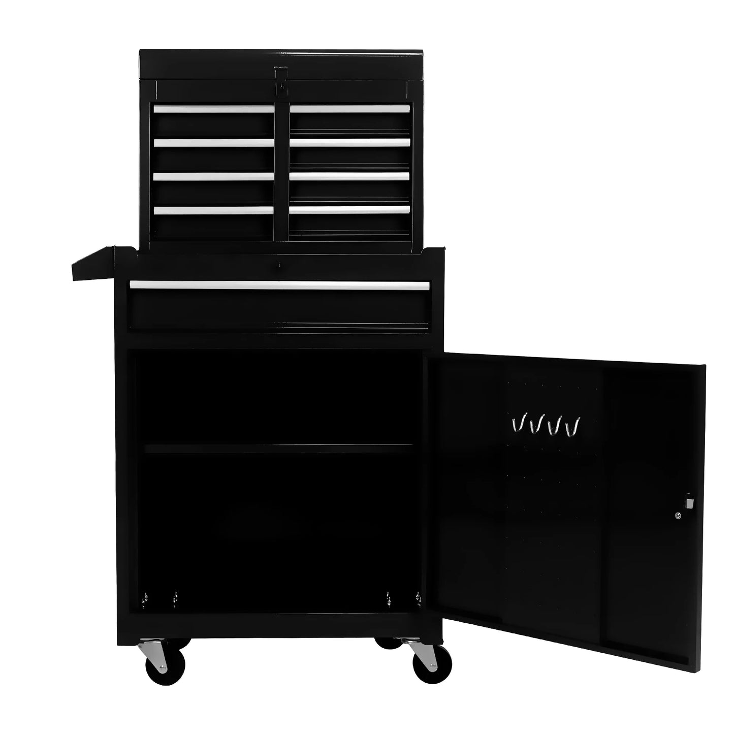 Sesslife 5-Drawer Rolling Tool Chest on Wheels, High Capacity Tool Cabinet with Drawers, Detachable Mobile Tool Box for Workshop, Garage, Mechanics and Repair Room(Black)