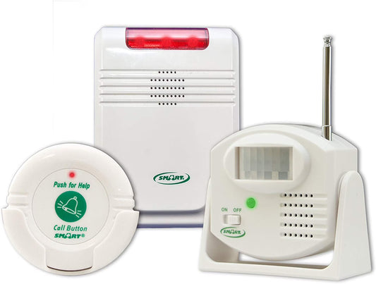 Smart Caregiver Cordless Motion Sensor and Nurse Call System for Fall Prevention Know when they need help or are getting up!