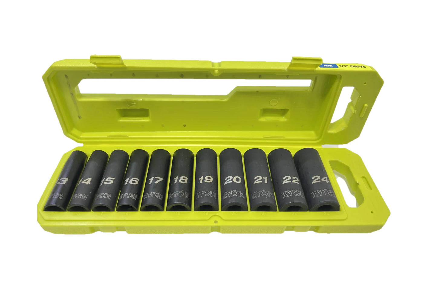 RYOBI 1/2 in SAE & Metric Deep Impact Socket Set, 6 Point (22-Piece)