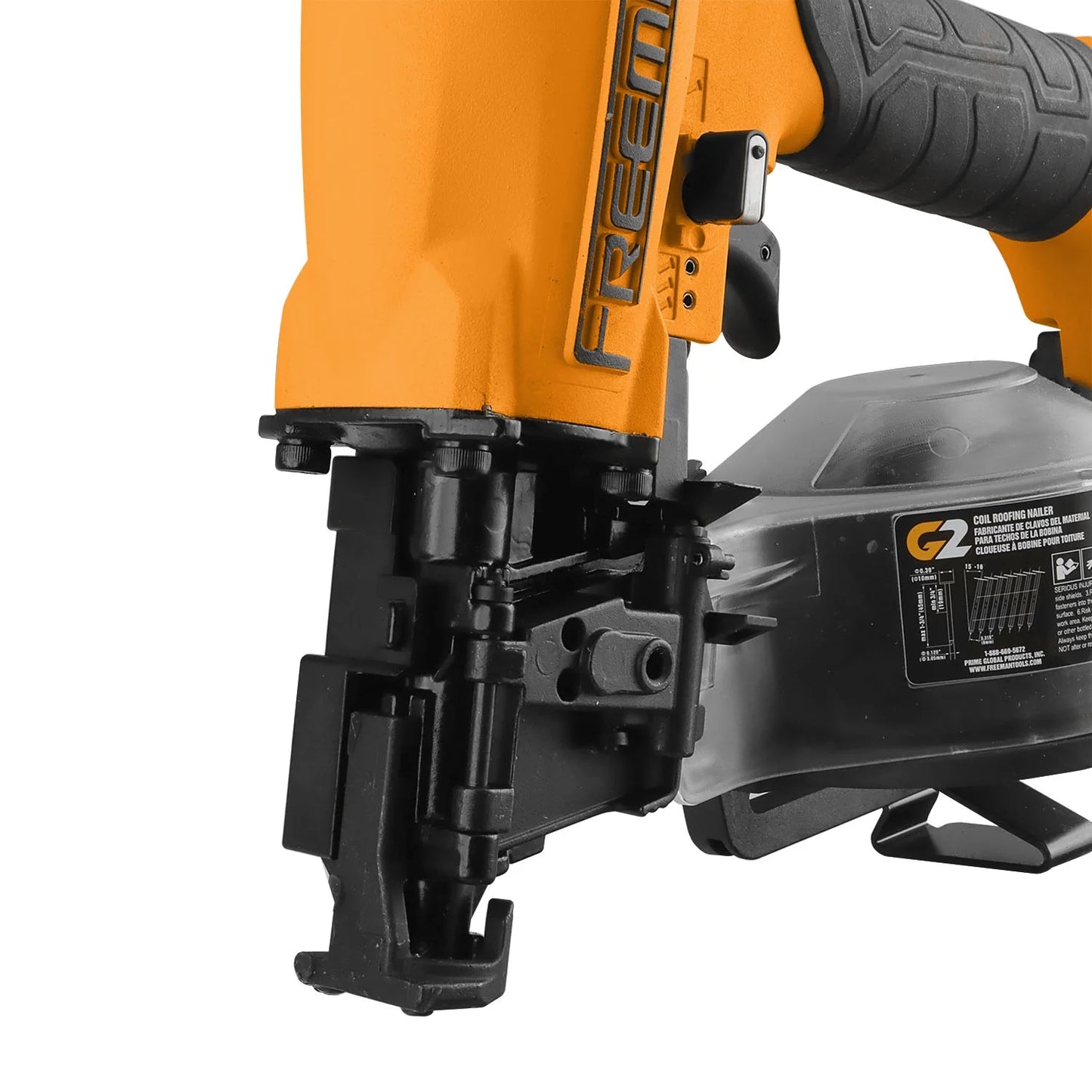 Freeman G2CN45 2nd Generation Pneumatic 15 Degree 1-3/4" Coil Roofing Nailer with 1/4" NPT Air Connector