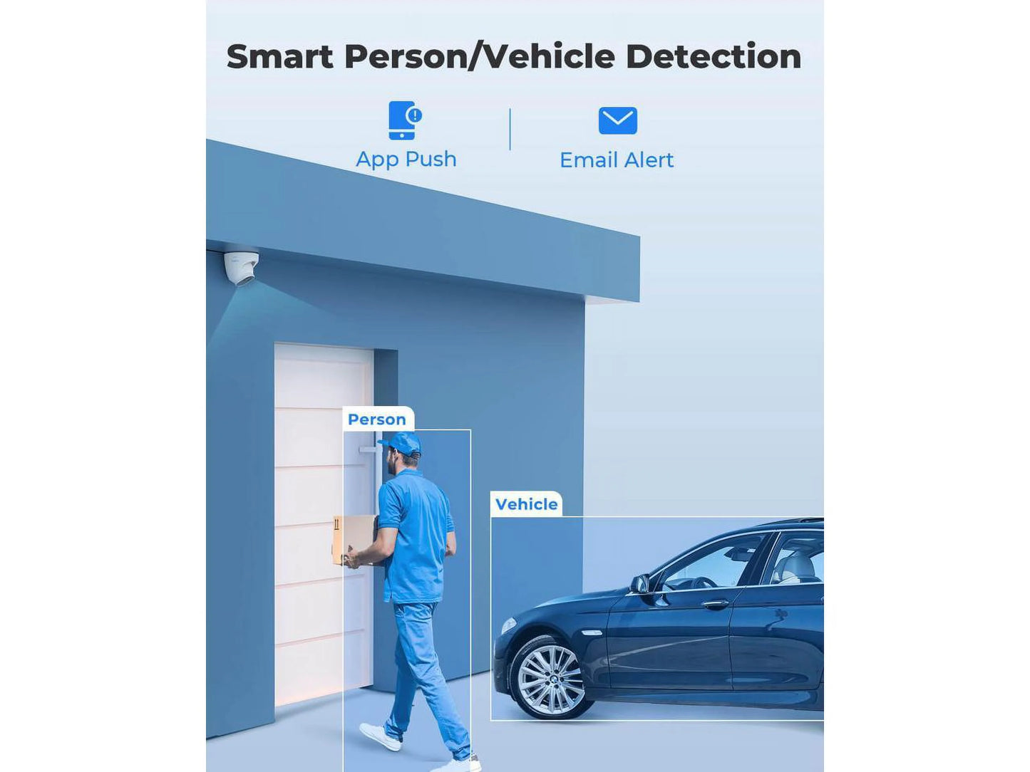 Reolink PoE Security Camera System,16pcs 8MP IP Camera Huam/Car Detect 16CH NVR 4TB HDD RLK16-820D16
