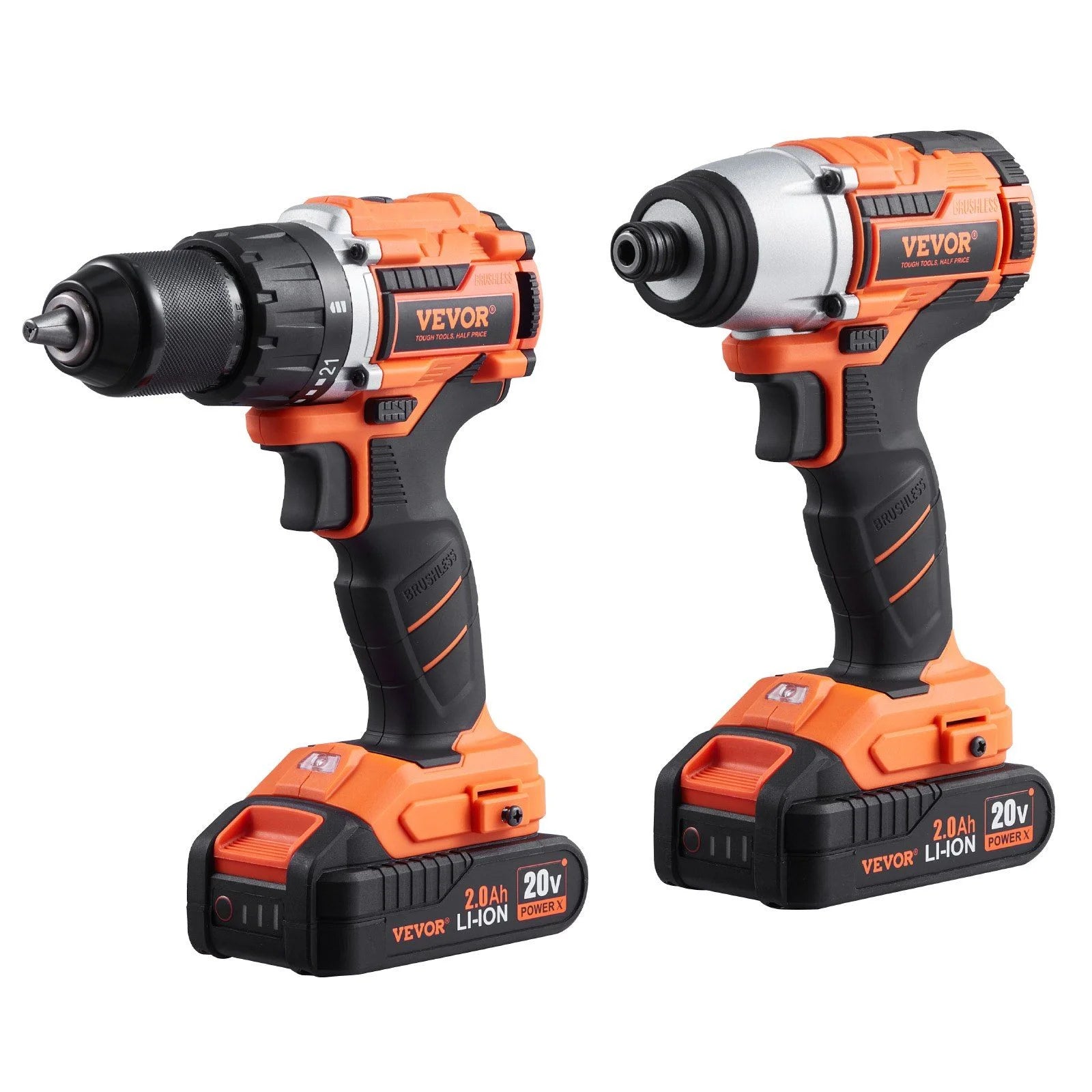 Tool Combo Kit Max 20V Cordless 2-Tool Set with 2.0 Ah Batteries, Ideal for DIY Projects