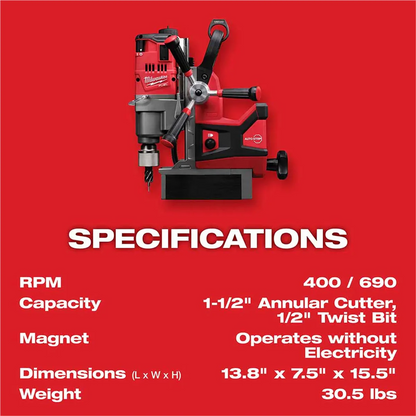Milwaukee 2788-22HD M18 FUEL 1-1/2" Lineman Magnetic Drill High Demand Kit