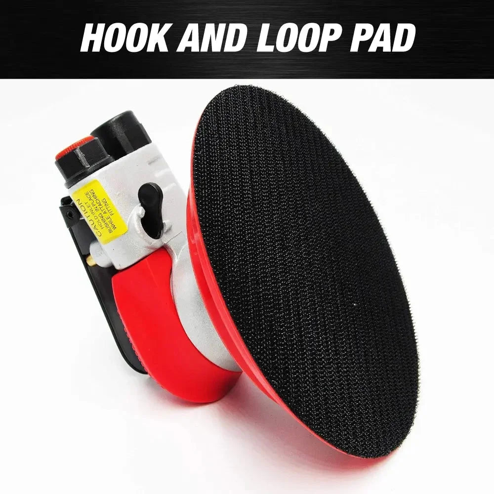 MAXX PROS Random Orbital Sander - Pneumatic Palm Sander - 6? x 3/16? Diam. Orbit - Hook and Loop Pad