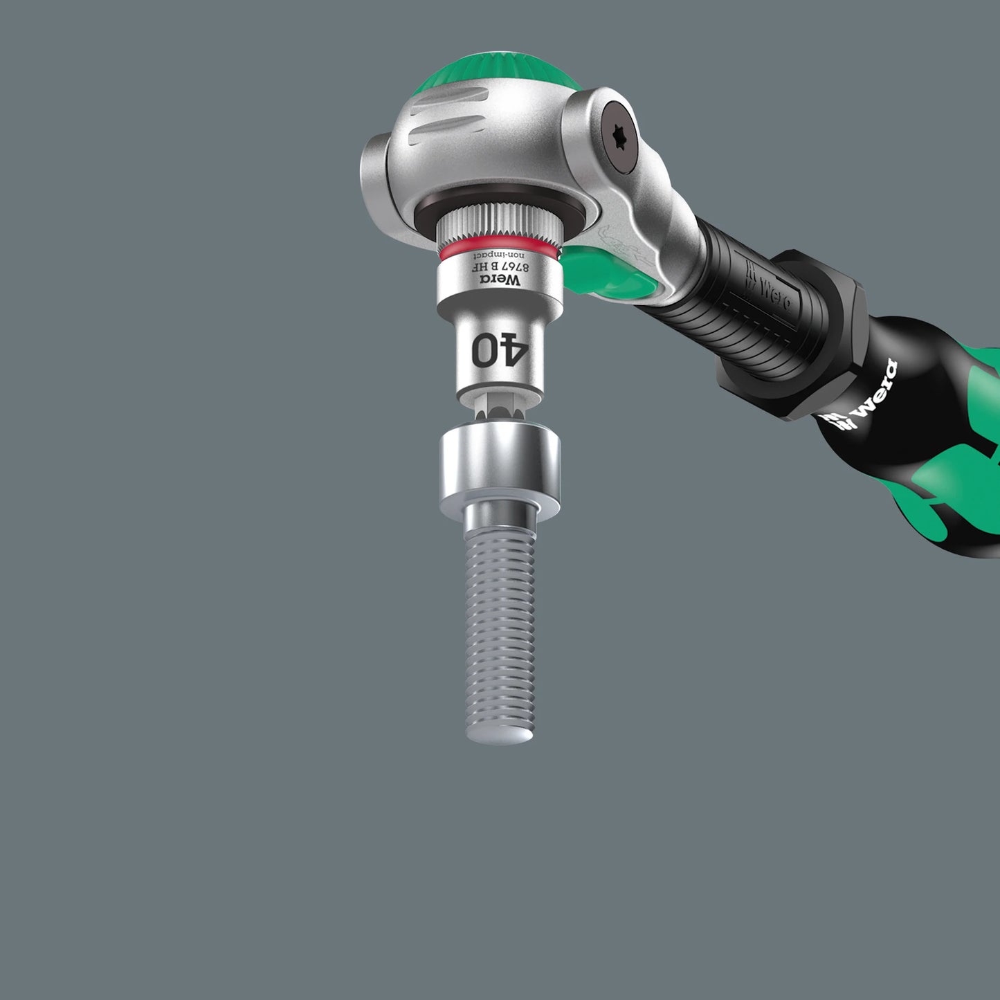 Wera 003755 8100 SA All-in Zyklop Speed Ratchet Set, 1/4" Drive with Holding Function - Metric